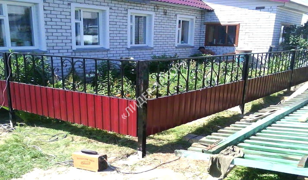 Цена Декоративное ограждение для сада из профнастила в Москве Купить Декоративное ограждение для сада из профнастила